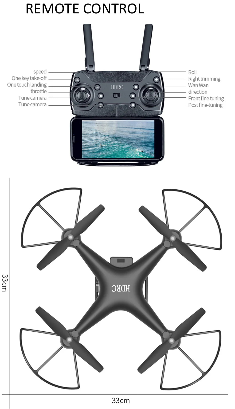 RC الطائرة بدون طيار FPV كوادكوبتر الطائرات بدون طيار مع كاميرا ESC 4K HD المهنية واسعة الزاوية التصوير الجوي حياة طويلة هليكوبتر التحكم عن بعد 39 RC Drone, remote control speed roll one takeoff right trimming one touch landing h