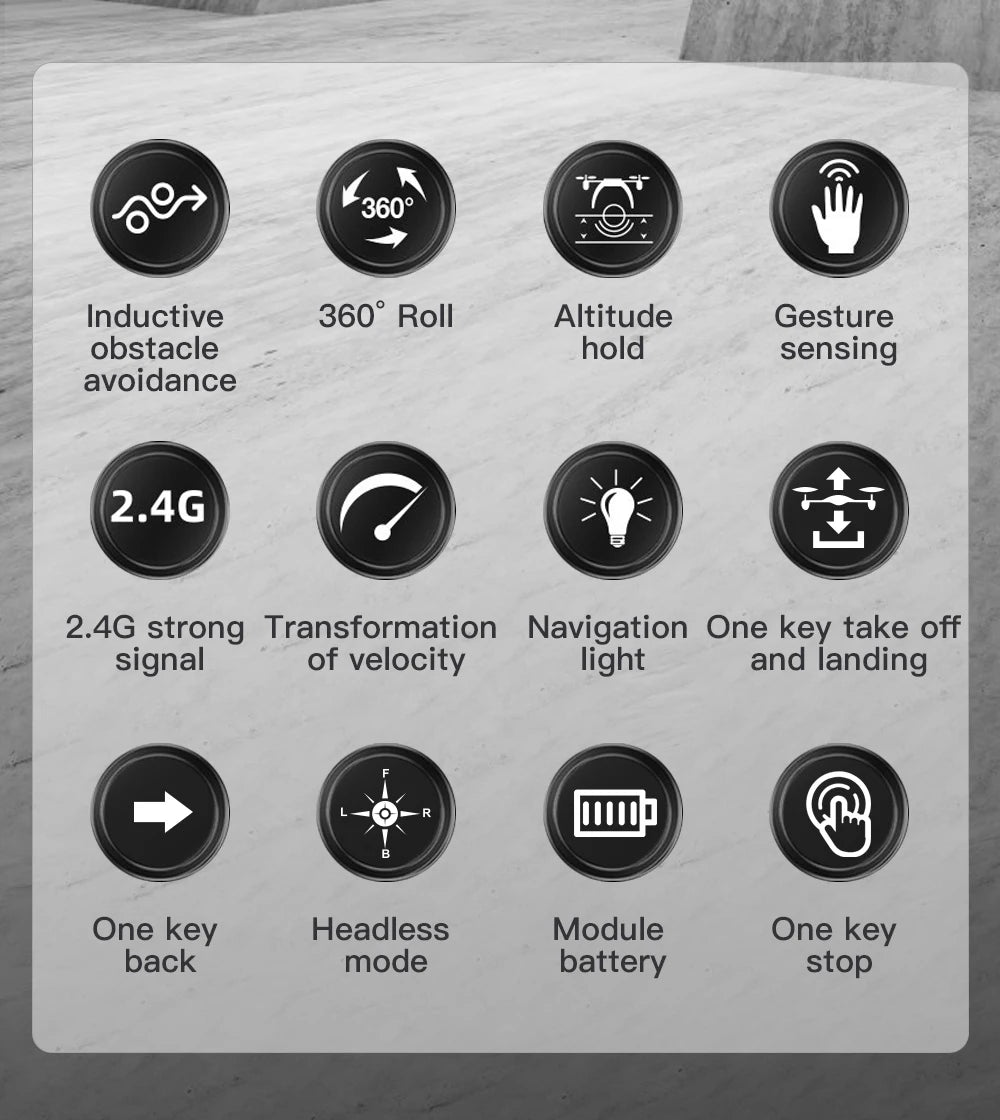 SG300/SG300S Mini Drone, 3609 inductive 3609 roll altitude gesture obstacle hold sensing