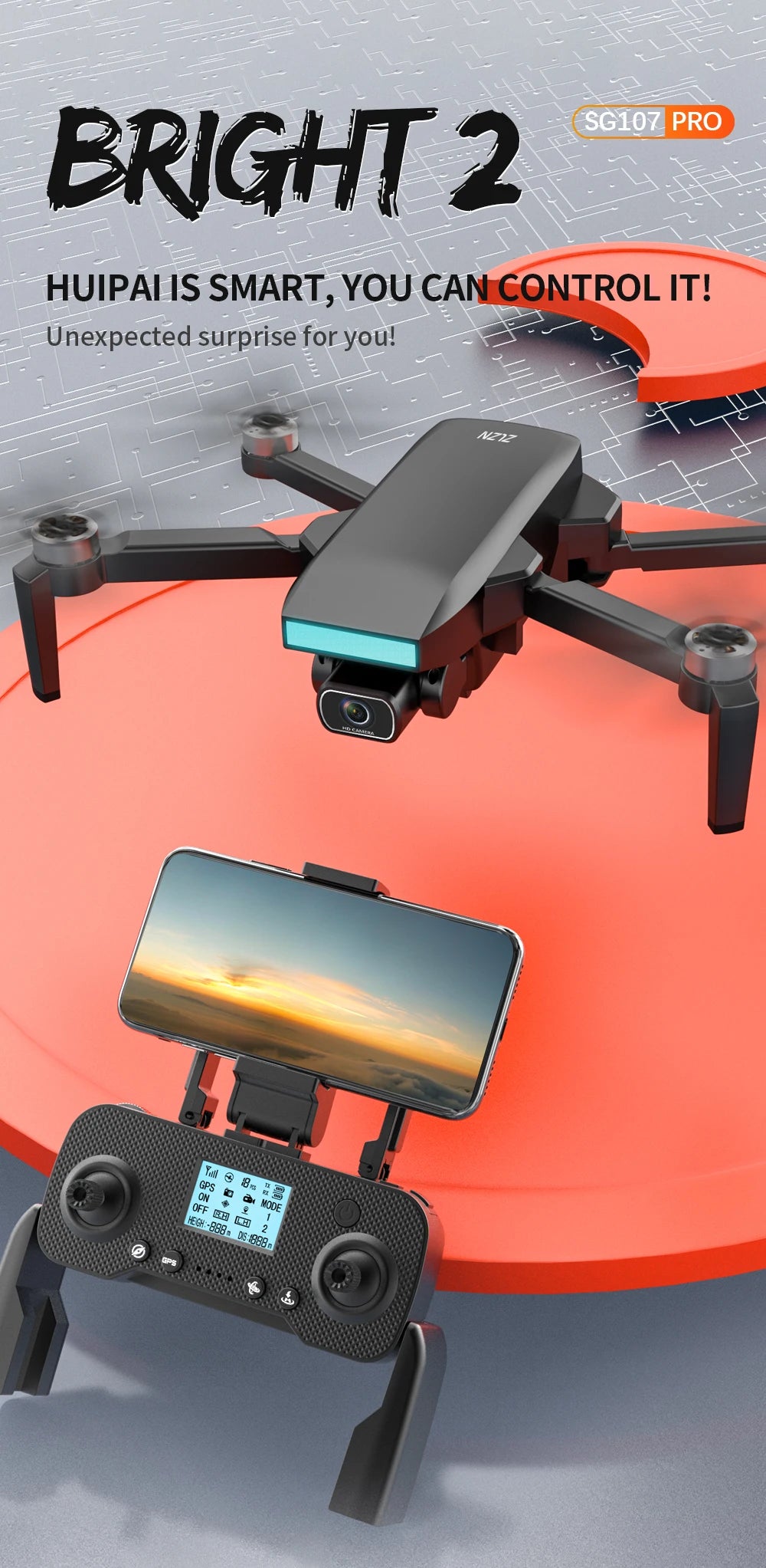 ZLL SG107 Pro Mini Drone - مع WIFI احترافية 4K HD كاميرا مزدوجة FPV Quadcopter التحكم بالإيماءات في التدفق البصري SG107Pro Rc Dron 17 no single 4k version video resolution : 1920*1080 single