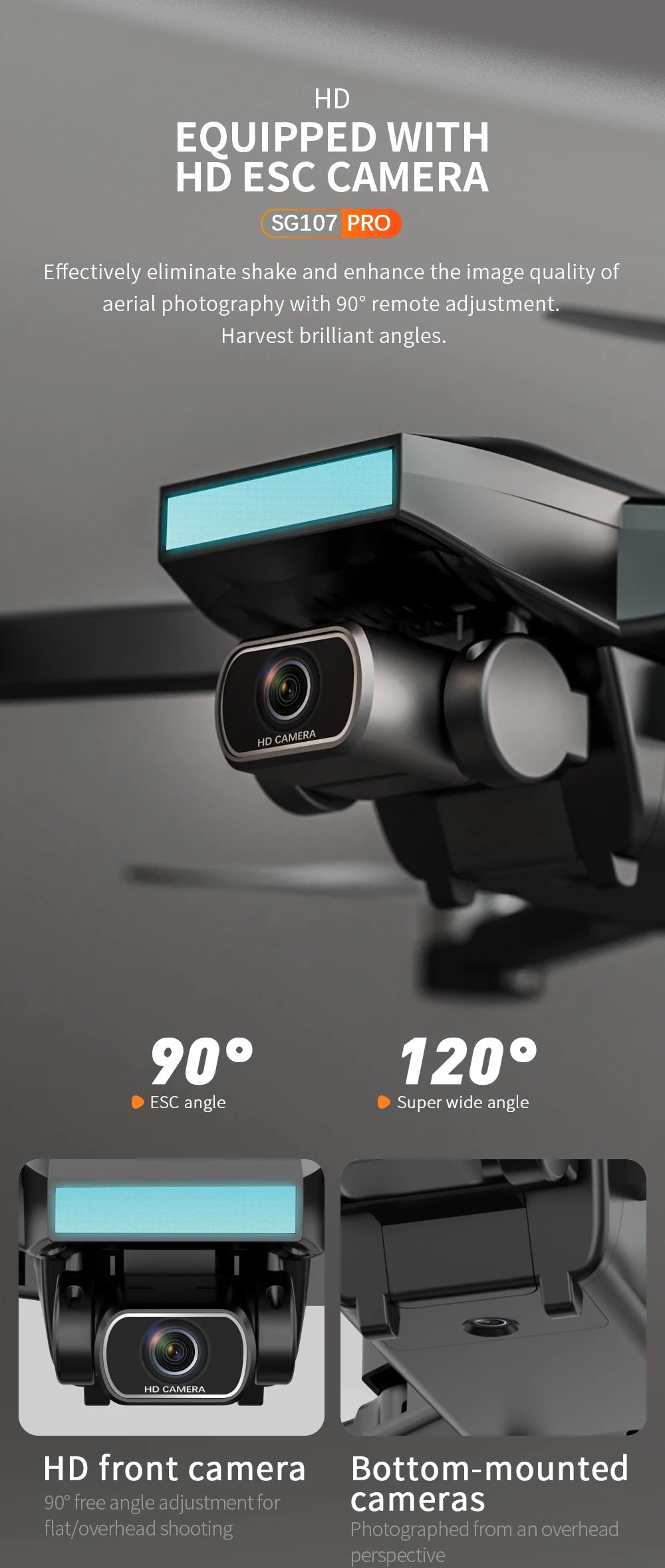 ZLL SG107 Pro Mini Drone - مع WIFI احترافية 4K HD كاميرا مزدوجة FPV Quadcopter التحكم بالإيماءات في التدفق البصري SG107Pro Rc Dron 19 ZLL SG107 Pro Mini Drone, hd esc camera sg107 pro effectively eliminate shake