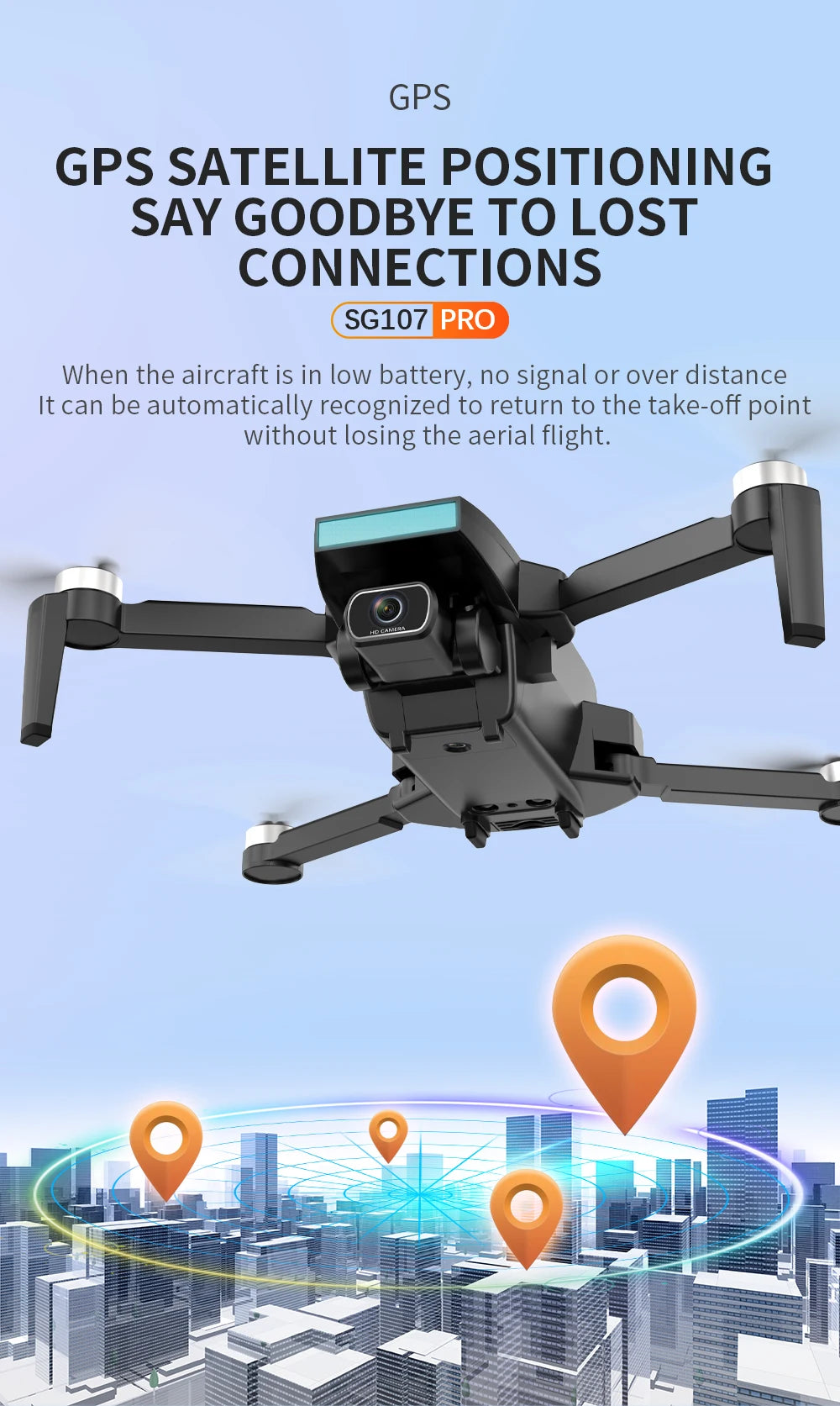 ZLL SG107 Pro Mini Drone - مع WIFI احترافية 4K HD كاميرا مزدوجة FPV Quadcopter التحكم بالإيماءات في التدفق البصري SG107Pro Rc Dron 25 ZLL SG107 Pro Mini Drone, gps satellite positioning says goodbye to lost connections sg