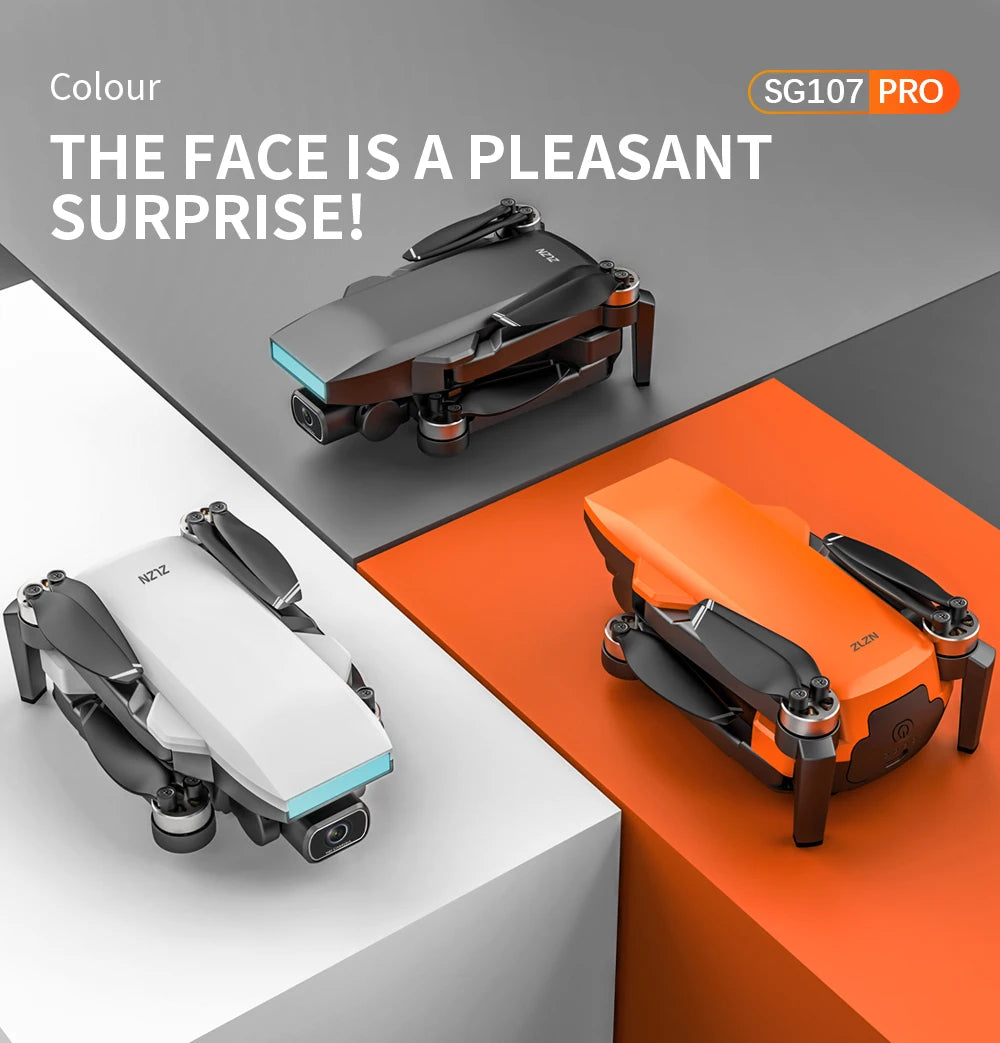ZLL SG107 Pro Mini Drone - مع WIFI احترافية 4K HD كاميرا مزدوجة FPV Quadcopter التحكم بالإيماءات في التدفق البصري SG107Pro Rc Dron 31 colour sg107 pro the face isa pleasant surprisei