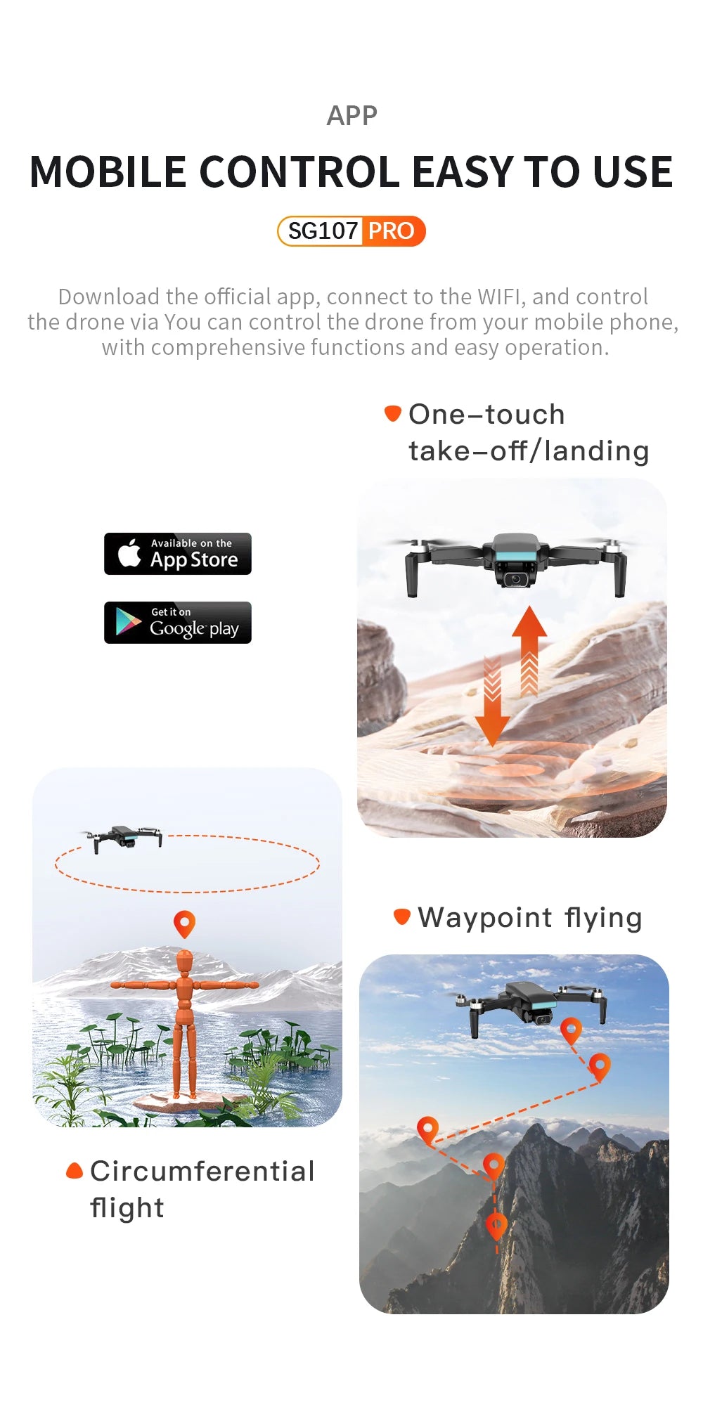 ZLL SG107 Pro Mini Drone - مع WIFI احترافية 4K HD كاميرا مزدوجة FPV Quadcopter التحكم بالإيماءات في التدفق البصري SG107Pro Rc Dron 33 ZLL SG107 Pro Mini Drone