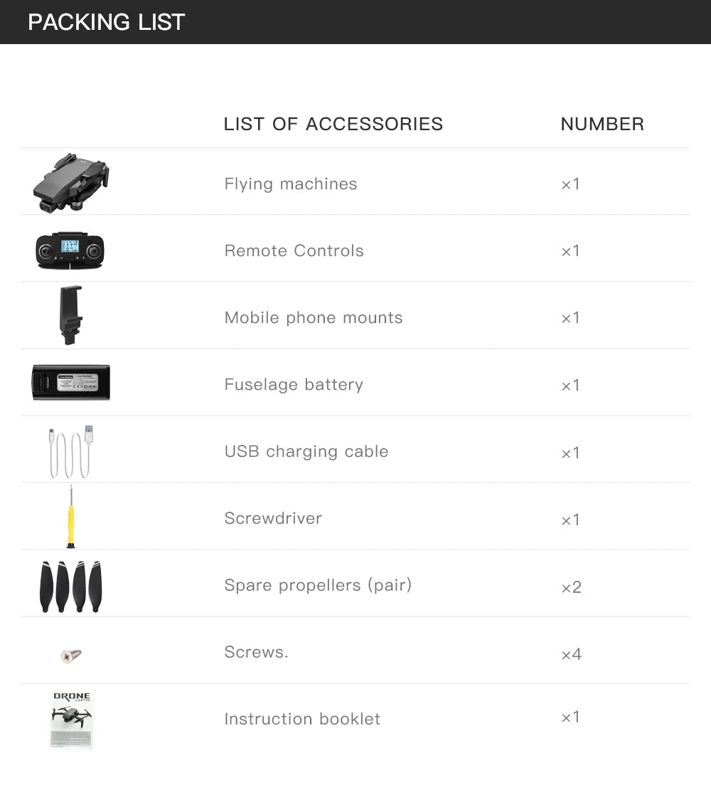 ZLL SG107 Pro Mini Drone - مع WIFI احترافية 4K HD كاميرا مزدوجة FPV Quadcopter التحكم بالإيماءات في التدفق البصري SG107Pro Rc Dron 35 ZLL SG107 Pro Mini Drone, packing list list of accessories number flying machines remote controls mobile phone mounts