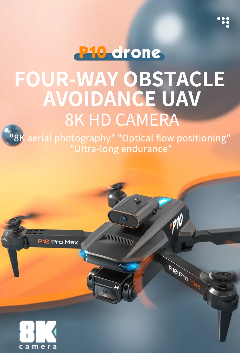 KBDFA P10 Drone, pio arone four-way obstacle avoidance uav