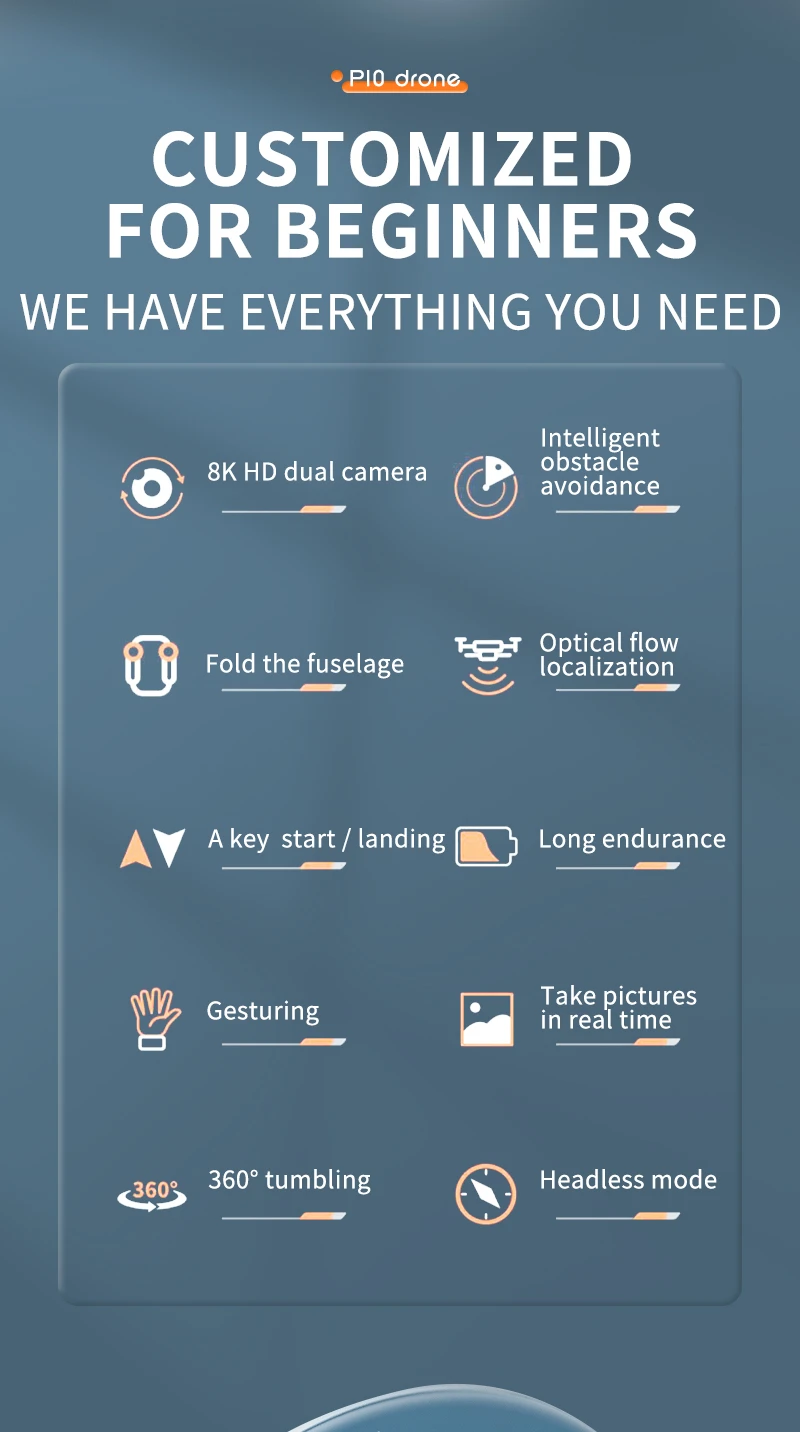 KBDFA P10 Drone, pio drone customized for beginners we have everything you need intelligent 8k