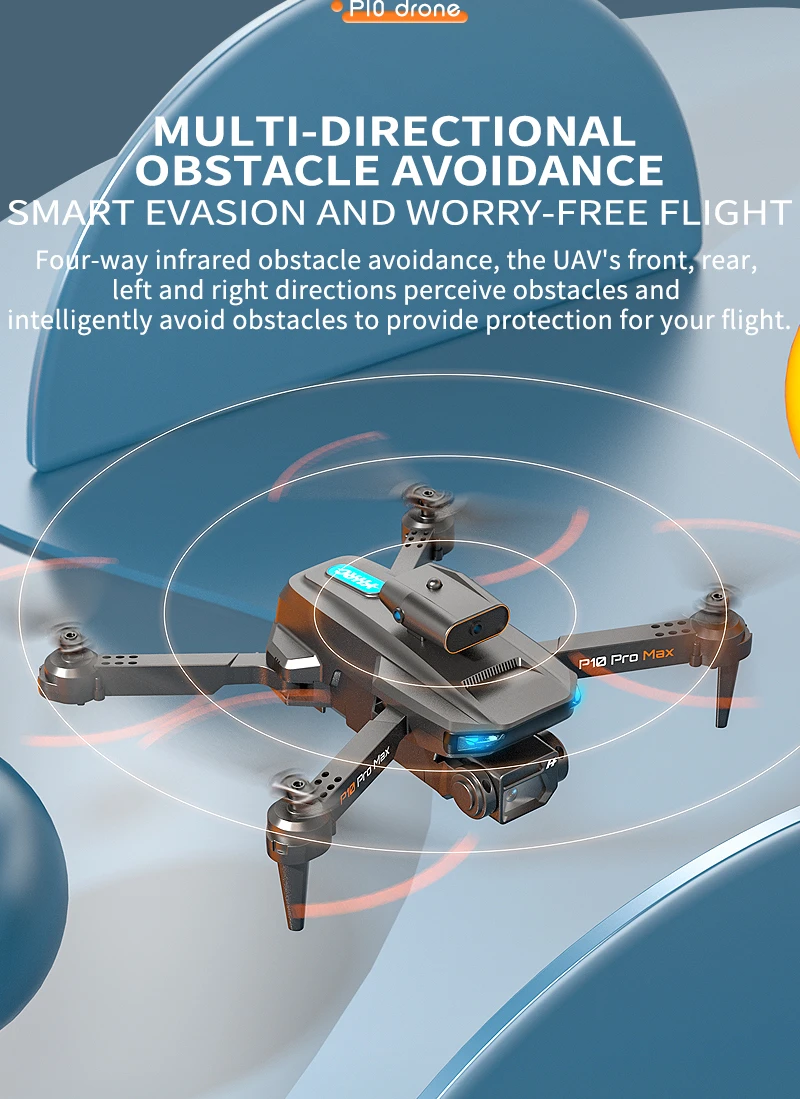 KBDFA P10 Drone, pio drong multi-directional obstacle avoidance smart eva