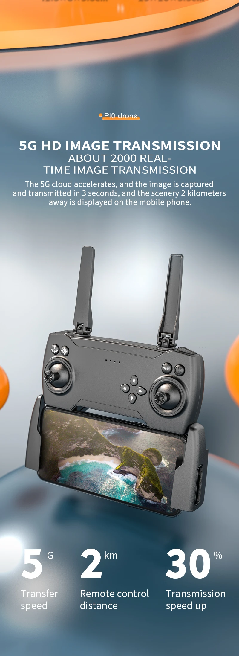 KBDFA P10 Drone, pio drong 56 hd image transmission about 2000 real