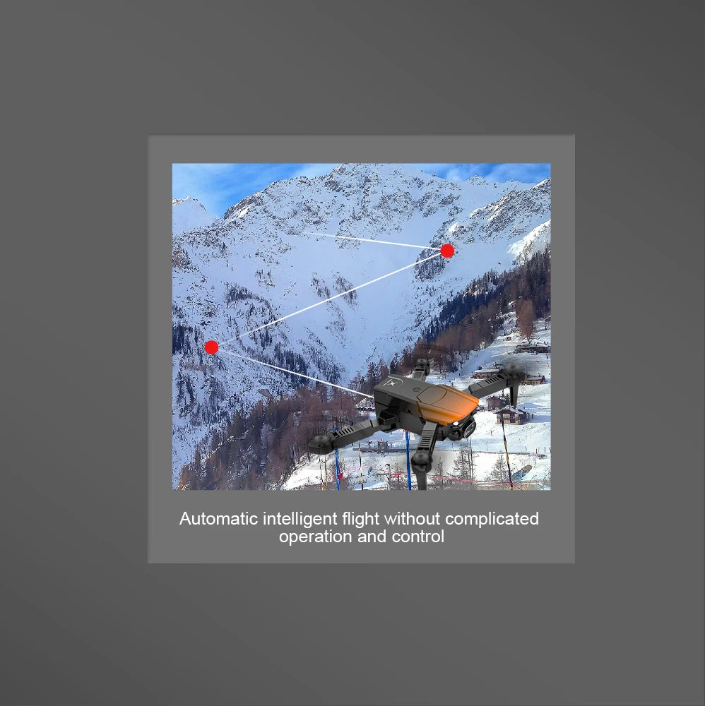 طائرة F191 صغيرة بدون طيار - كاميرا مزدوجة 4K واي فاي FPV أربعة جوانب لتجنب العوائق بالأشعة تحت الحمراء بمفتاح واحد للإقلاع والهبوط كوادكوبتر قابلة للطي 40 F191 Mini Drone, Intelligent flight without complicated operation and control