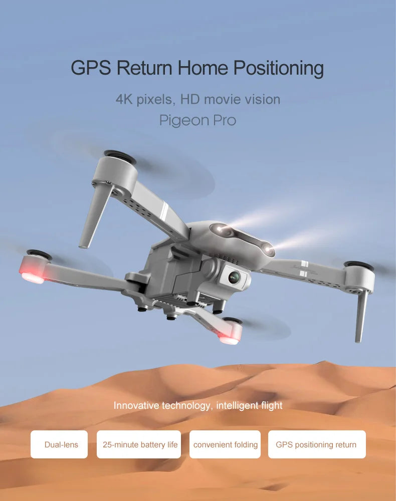 intelligent flight dual-lens 25-minute battery life convenient folding