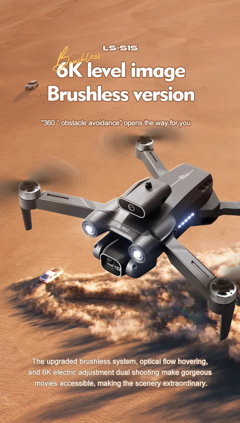 WYRX S1S GPS Drone - 5G 8K HD كاميرا مزدوجة احترافية واي فاي FPV تجنب العوائق التدفق البصري للطي كوادكوبتر لعبة بوي هدية 21 WYRX S1S GPS Drone, ls-s1s 6k level image brushless version