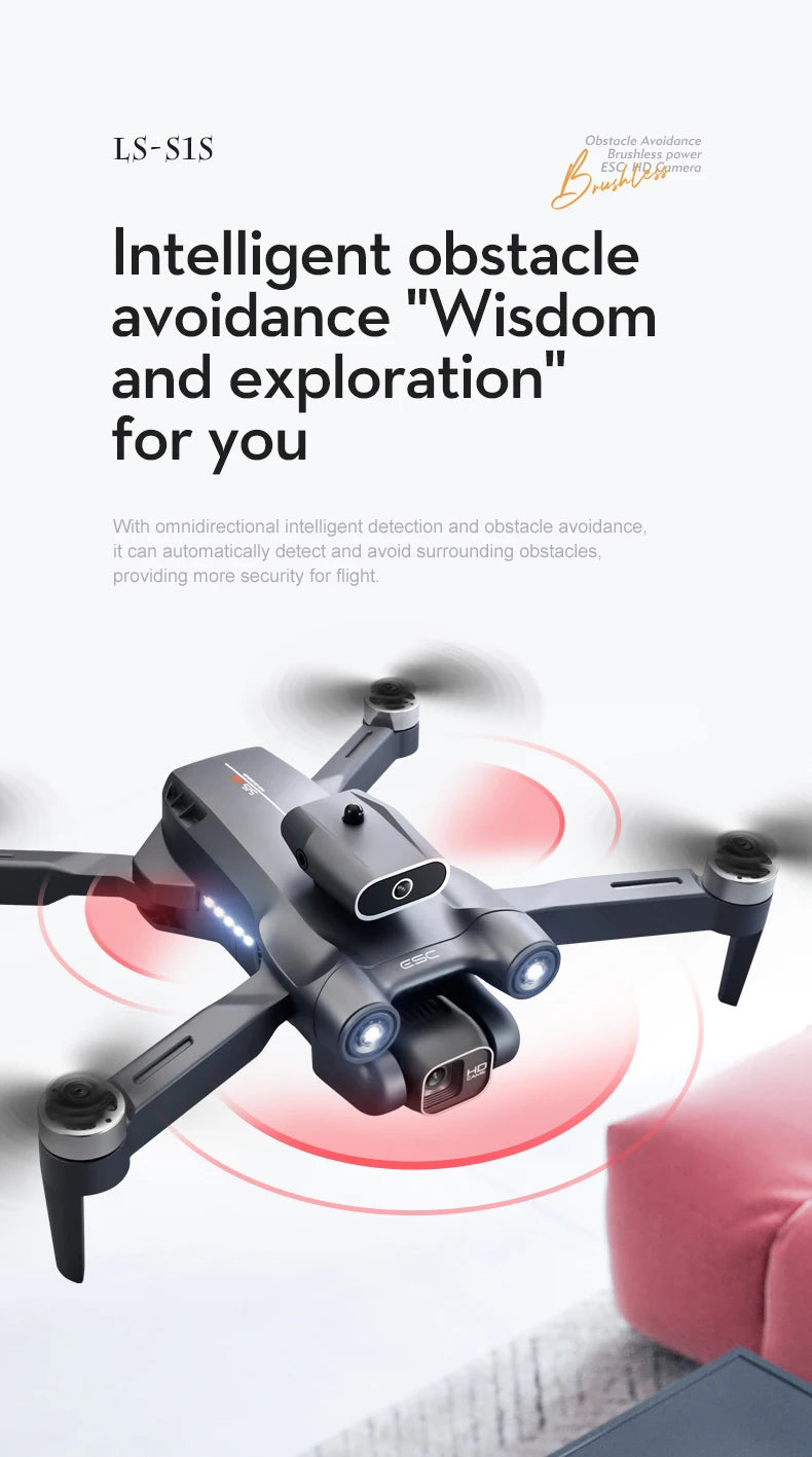 WYRX S1S GPS Drone - 5G 8K HD كاميرا مزدوجة احترافية واي فاي FPV تجنب العوائق التدفق البصري للطي كوادكوبتر لعبة بوي هدية 25 WYRX S1S GPS Drone, obstacle avoidance ls-s1s brushless power