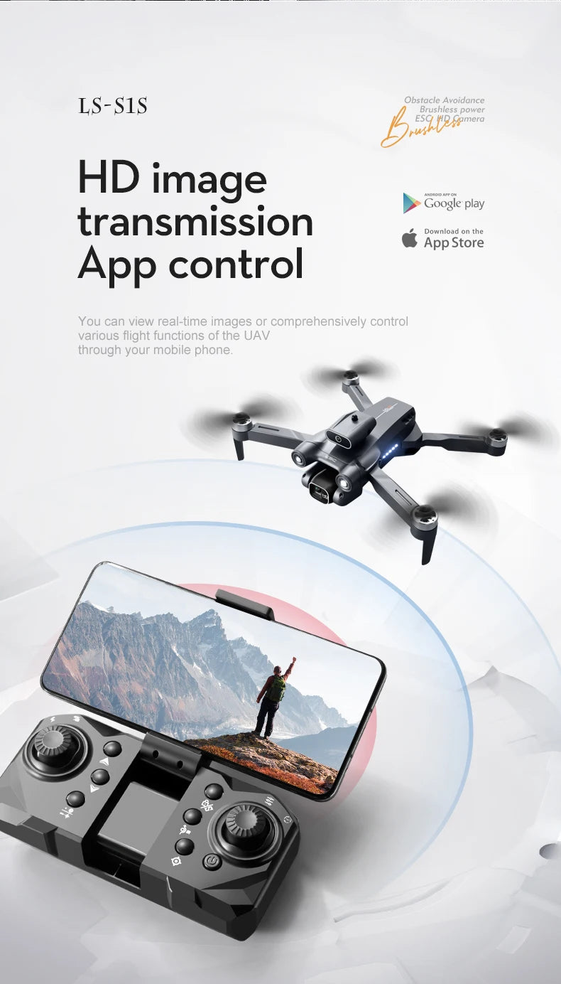 WYRX S1S GPS Drone - 5G 8K HD كاميرا مزدوجة احترافية واي فاي FPV تجنب العوائق التدفق البصري للطي كوادكوبتر لعبة بوي هدية 32 WYRX S1S GPS Drone, app allows you to view real-time images or control various flight functions