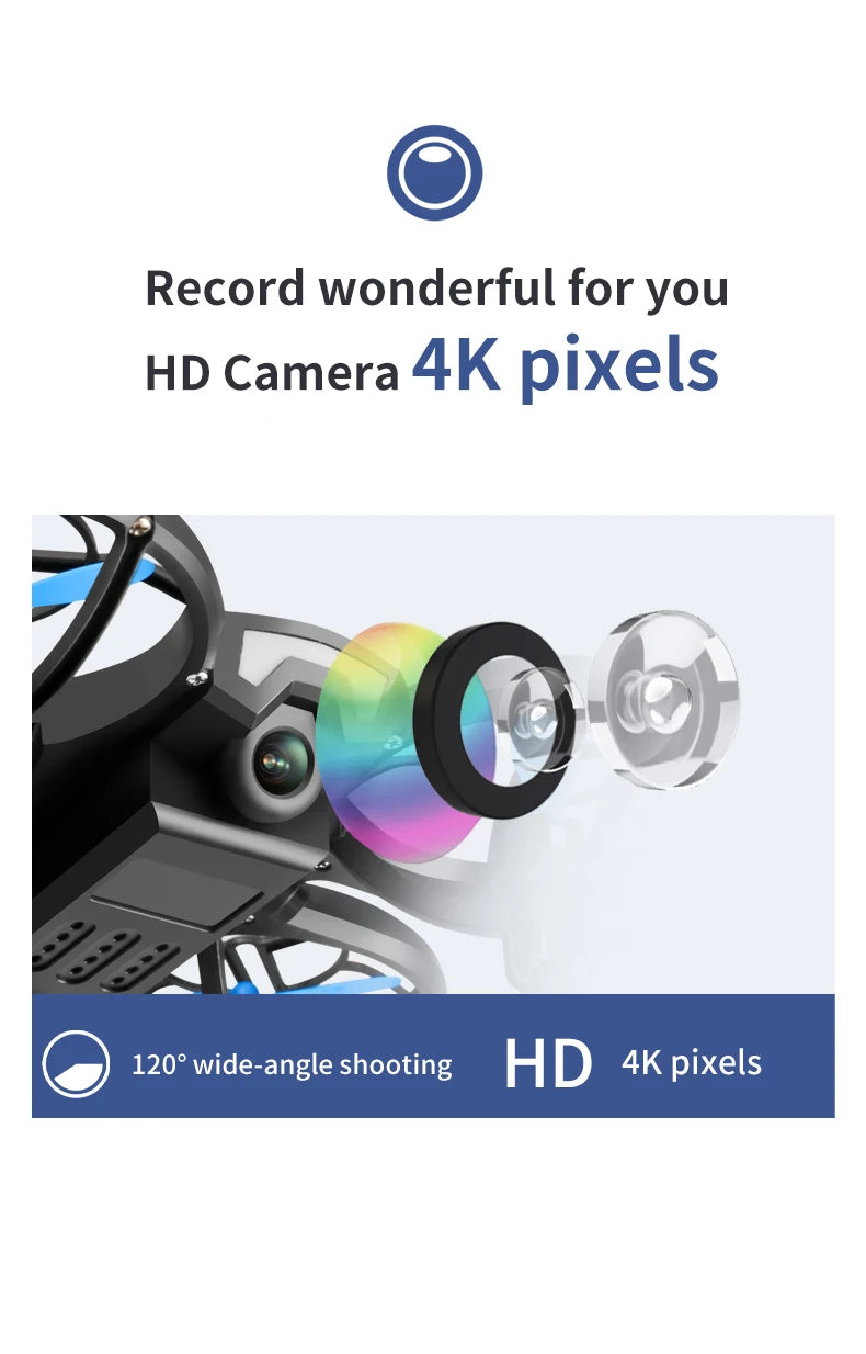 V8 الطائرة بدون طيار - 4K 1080P HD كاميرا واي فاي Fpv ارتفاع ضغط الهواء الحفاظ على كوادكوبتر قابلة للطي RC لعبة بدون طيار هدية 34 V8 Drone, record wonderful for you hd camera 4k pixels 120* wide