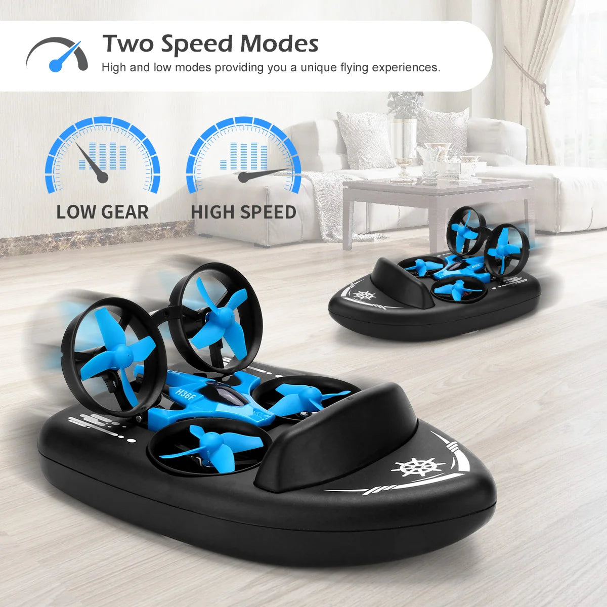 JJRC H36F RC Mini Drone, two speed modes high and low modes providing you a unique flying experiences