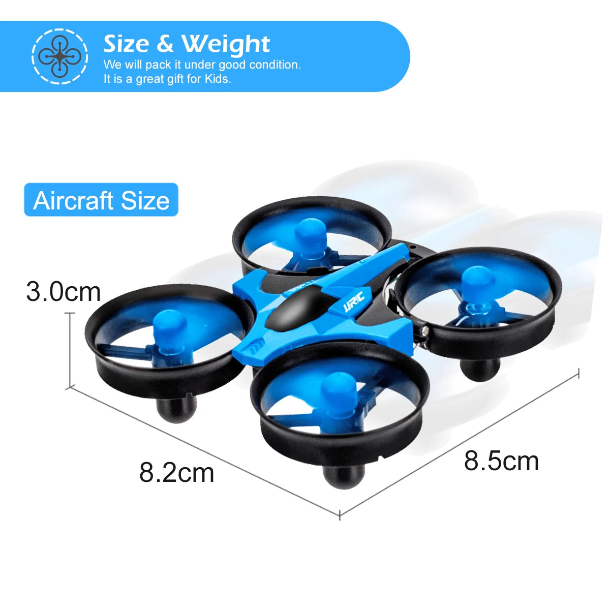 JJRC H36F RC Mini Drone, aircraft size 3.ocm 8.5cm 8.2cm