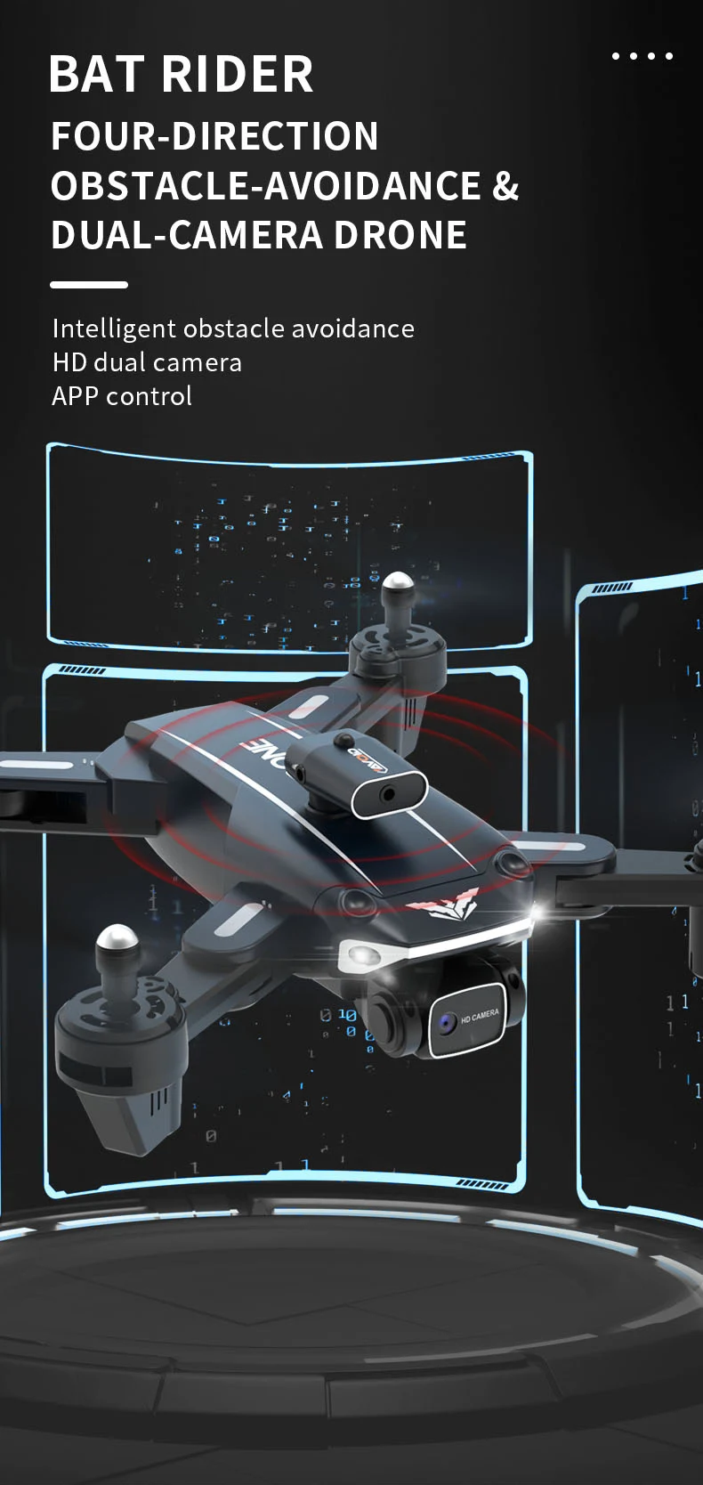 JJRC H109 RC Drone, bat rider four-direction obstacle-avoidance &