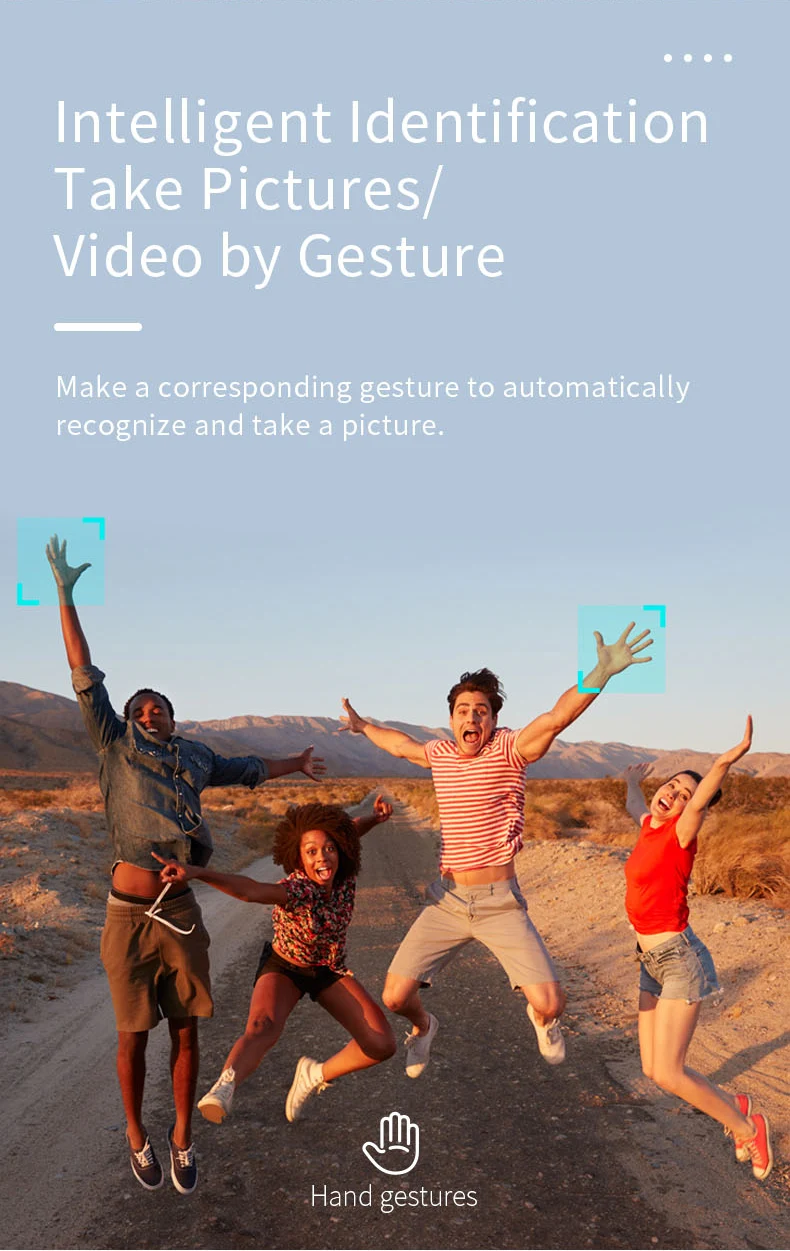JJRC H109 RC Drone, intelligent identification take pictures/video by gesture make a corresponding gesture