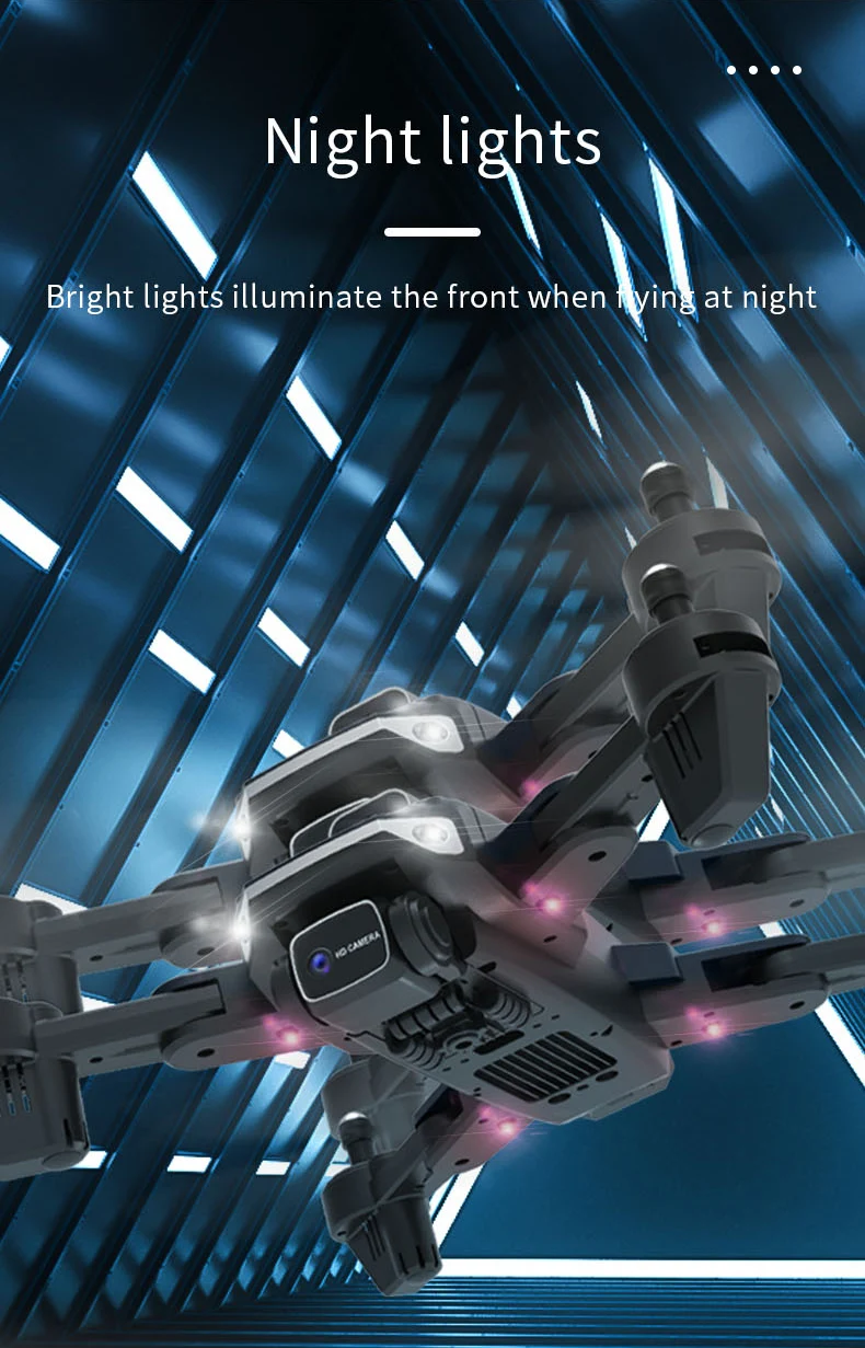 JJRC H109 RC Drone, night lights bright lights illuminate the front when ing at