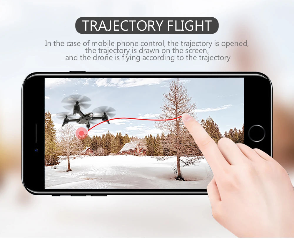 SG106 الطائرة بدون طيار - 4K 1080P HD كاميرا مزدوجة التدفق البصري الجوي كوادكوبتر FPV درون لعب للأطفال الأولاد عمر البطارية الطويل هدية 35 SG106 Drone, sfreerajectory: the drone is flying according to