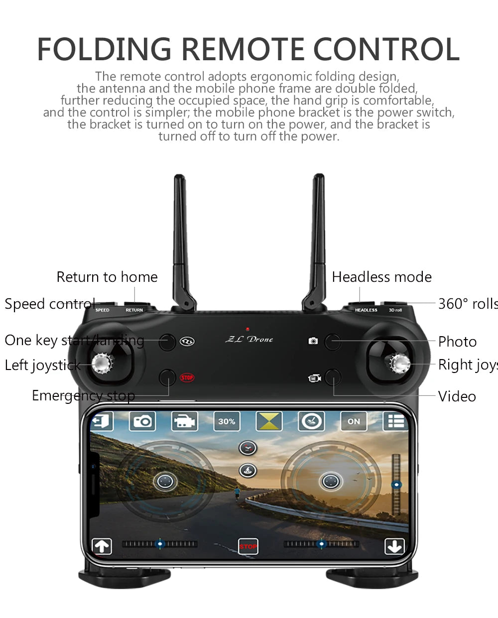 SG106 الطائرة بدون طيار - 4K 1080P HD كاميرا مزدوجة التدفق البصري الجوي كوادكوبتر FPV درون لعب للأطفال الأولاد عمر البطارية الطويل هدية 37 SG106 Drone, the antenna and the mobile phone frame are double further reducing the