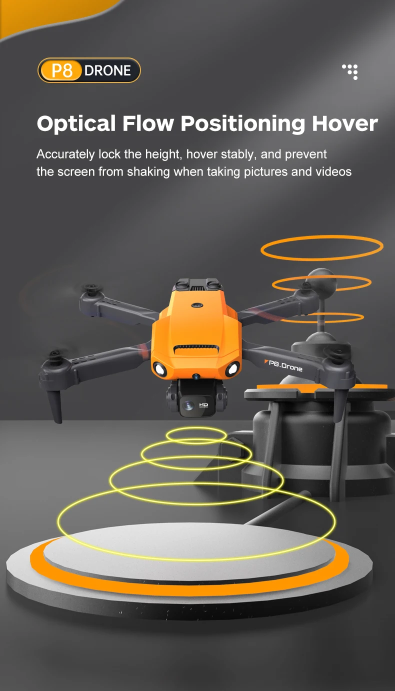 KBDFA P8 Drone, drone optical flow positioning lock the height, hover stably, and