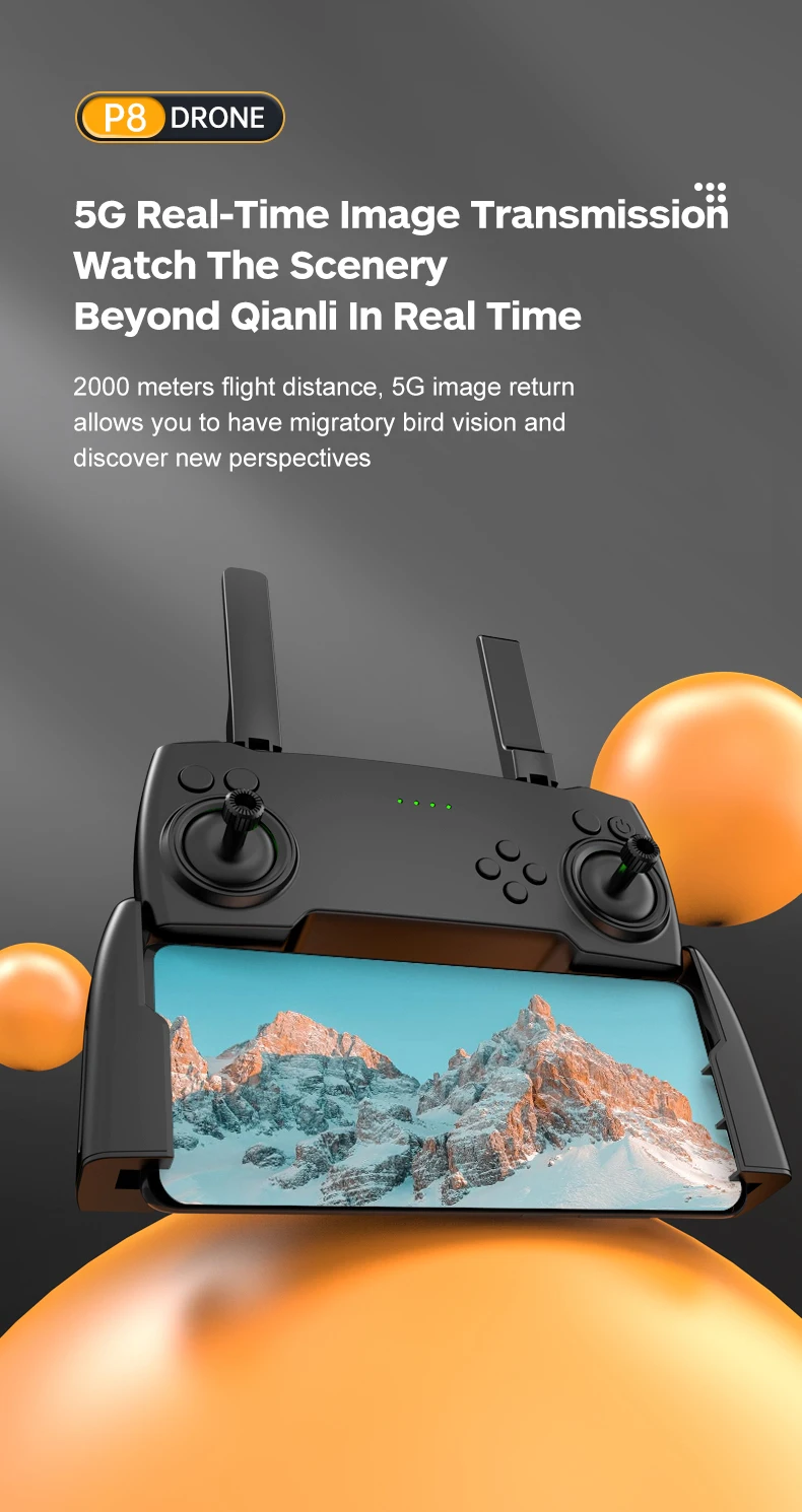 KBDFA P8 Drone, p8 drone 5g real-time image transmissio
