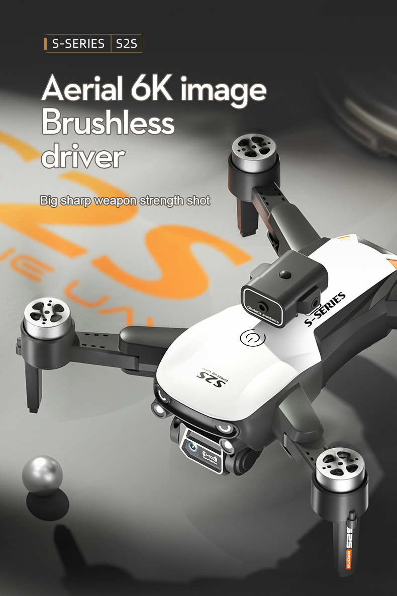 طائرة بدون طيار صغيرة S2S مع كاميرات مزدوجة 6K لتجنب العوائق بصرية واي فاي Fpv محرك بدون فرشاة RC درون لعبة كوادكوبتر احترافية 19 S2S mini drone, 5-series 525 aerial 6k image brushless driver big sharp