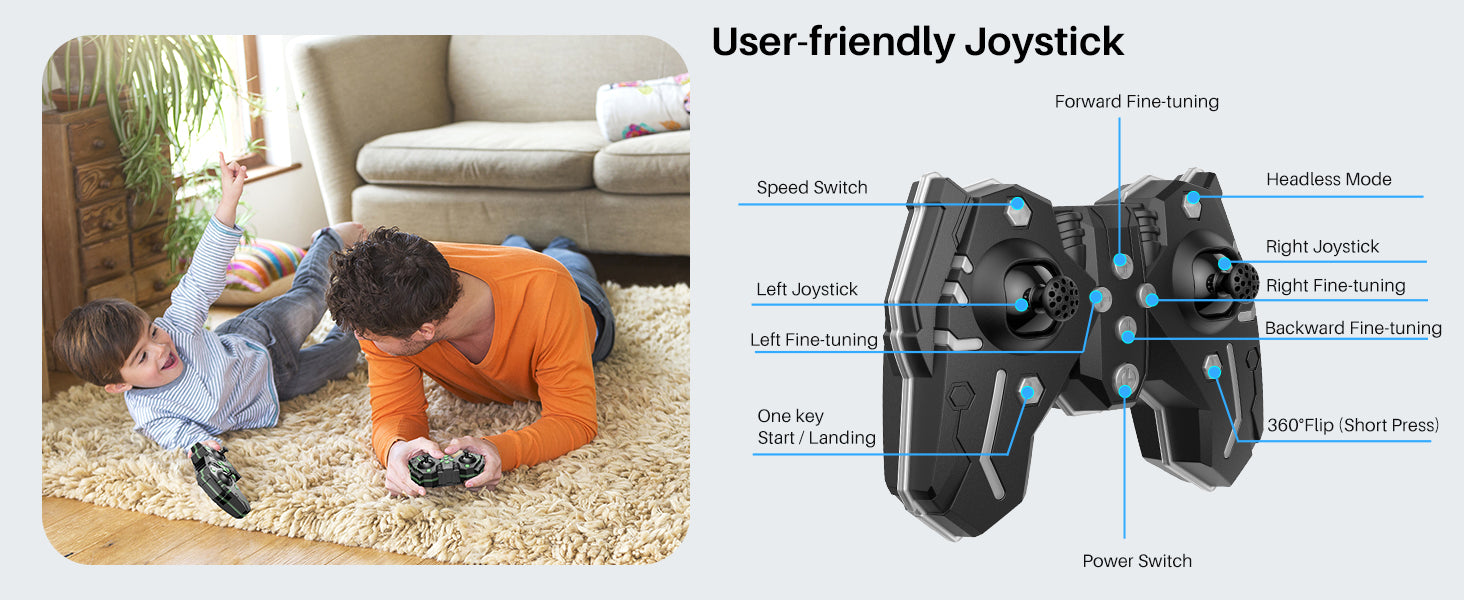 SIMREX X700 Drone, user-friendly joystick forward fine-tuning speed switch head