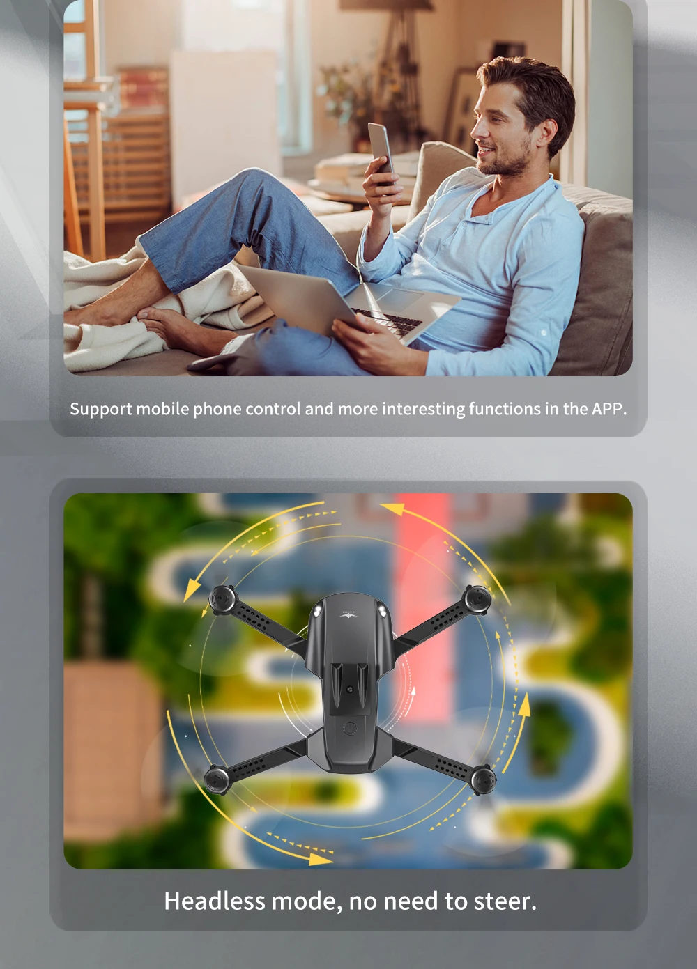 KF616 Drone, support mobile phone control and more interesting functions in the app. headless