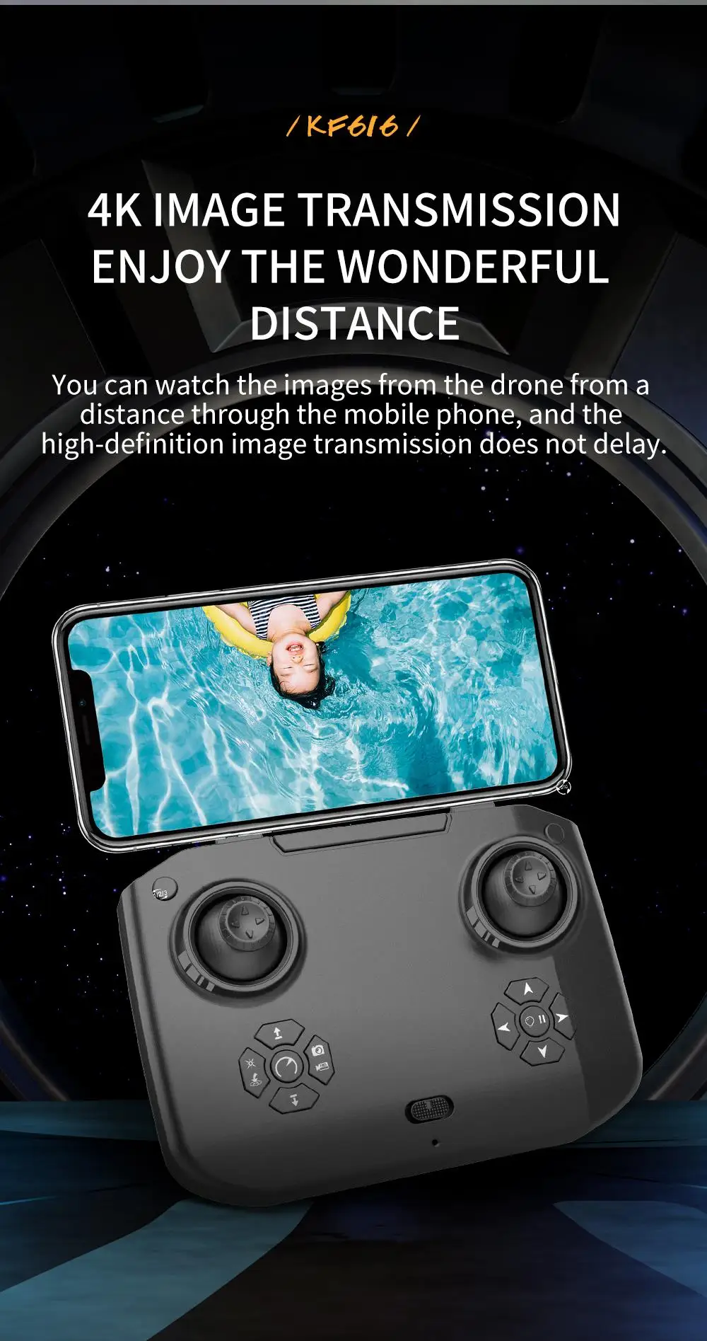 KF616 Drone, kp6l6 / 4k image transmission enjoy the
