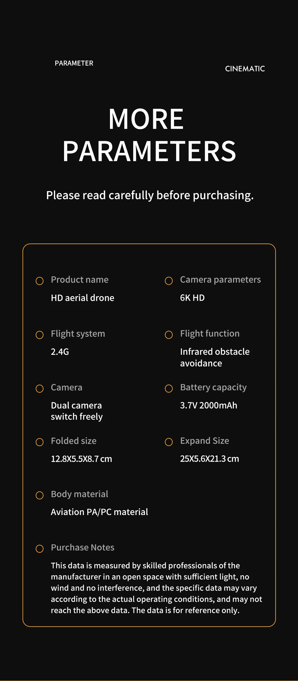 KF616 Drone, data is measured by skilled professionals of the manufacturer in an open space with
