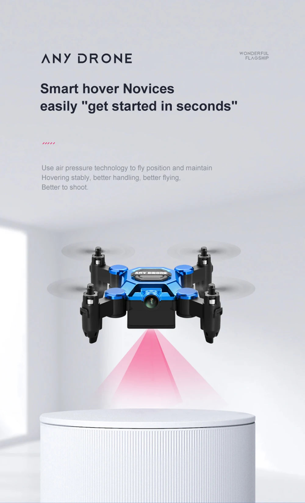 2024 طائرة بدون طيار صغيرة قابلة للطي 4K المهنية طائرة مزودة بجهاز للتحكم عن بعد هليكوبتر كاميرا طائرات بدون طيار واي فاي التصوير الجوي ألعاب أطفال الكبار 27 use air pressure technology to fly position and maintain hovering stably