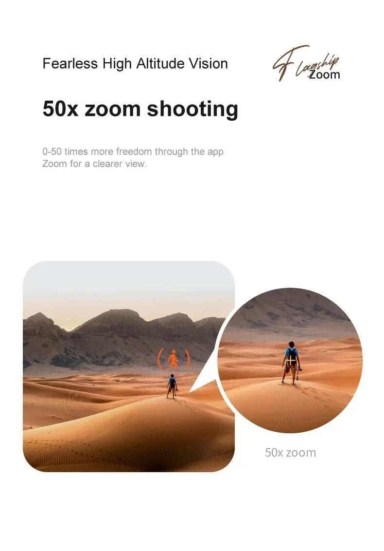 M3 Drone, upqoom 50x zoom shooting 0-50 times more freedom through
