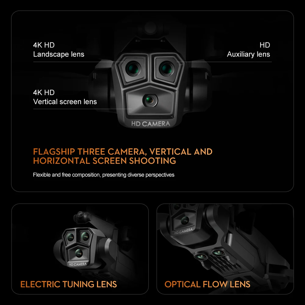 K10 MAx Drone, hd camera flagship three camera, vertical and horizontal screen shooting flexible