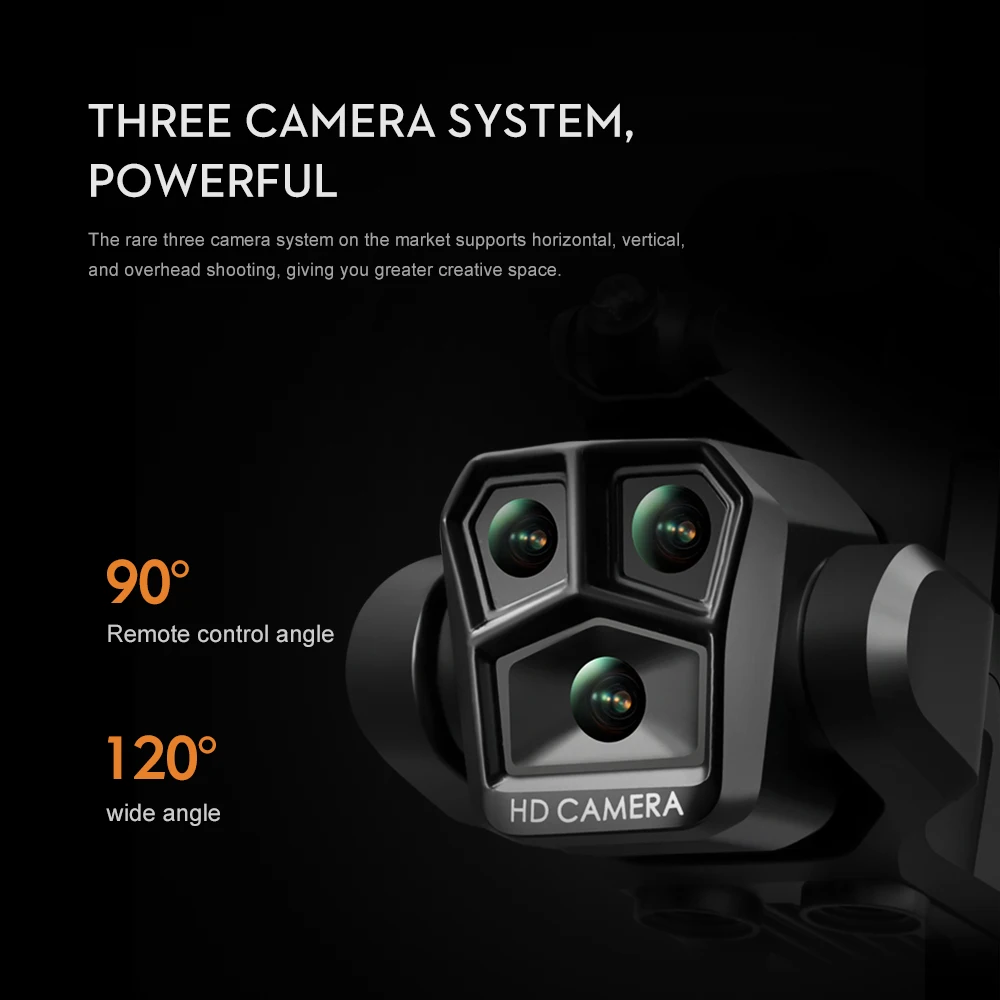 K10 MAx Drone, the rare three camera system on the market supports horizontal, vertical, and