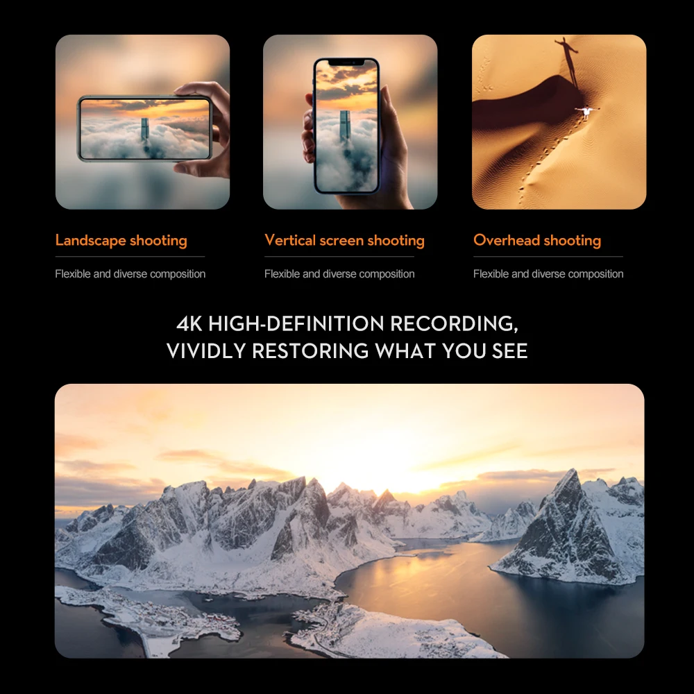 K10 MAx Drone, landscape shooting vertical screen shooting overhead shooting flexible and diverse composition 4k high