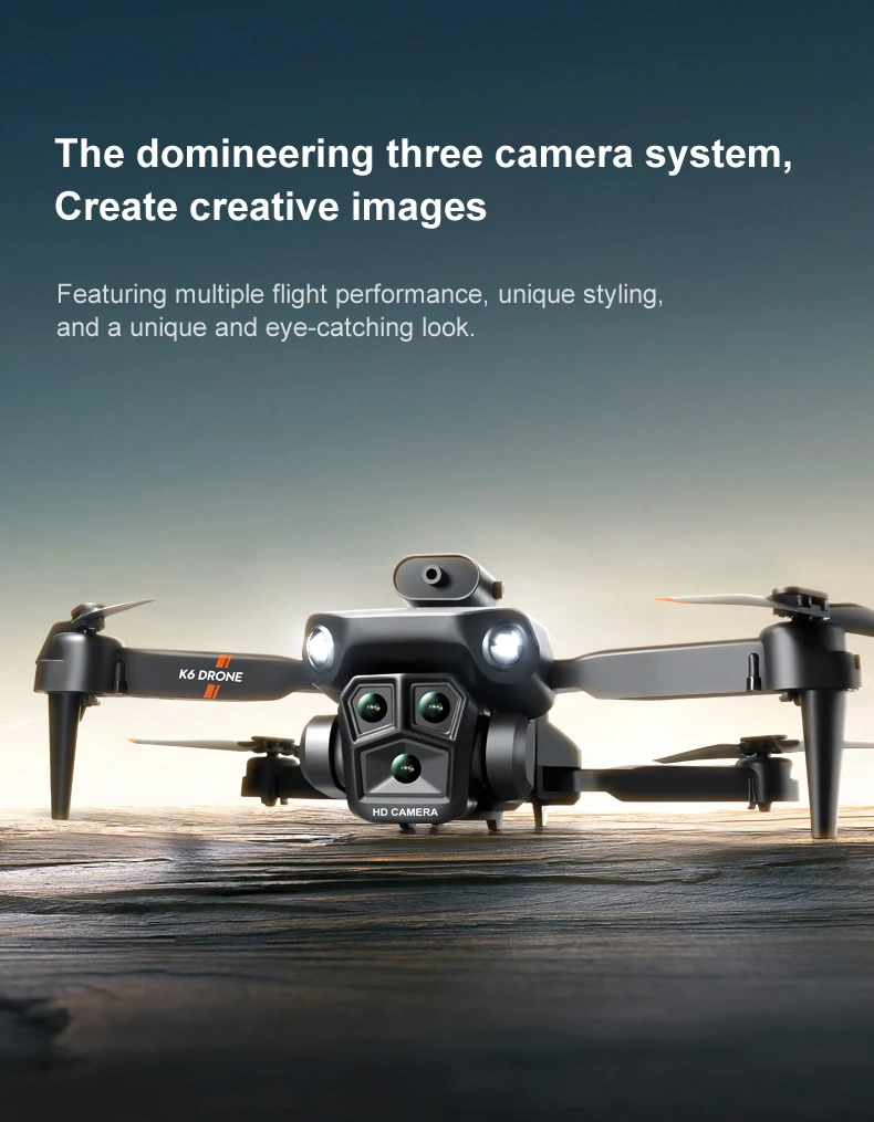 K6 Max Drone, k6 drone hd camera features unique styling, eye-