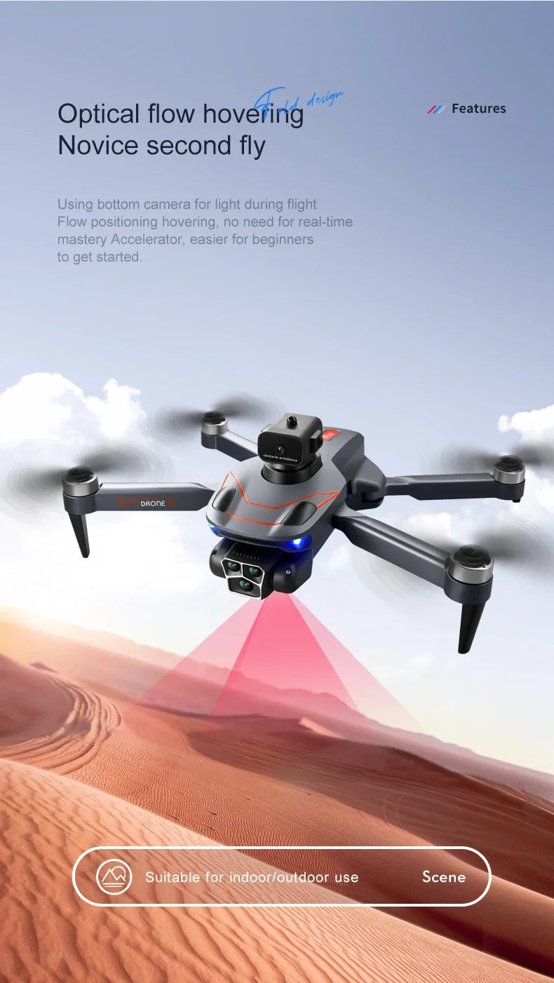 S115 Drone - 8K Professinal With Three Camera Wide Angle Optical Flow Localization Four-way Obstacle Avoidance Quadcopter 10 S115 Drone, desigv optical flow hovering features novice second fly using bottom camera