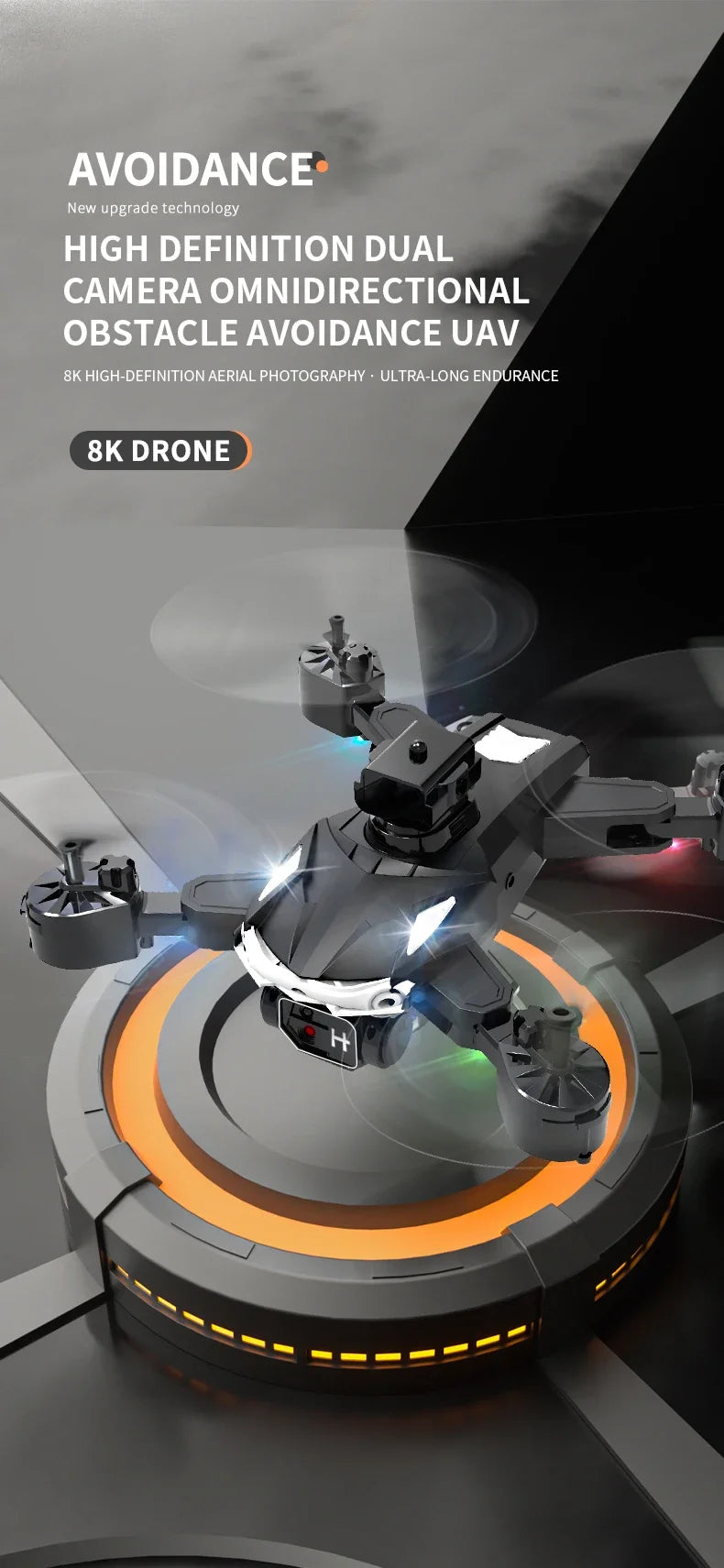 109L Drone, avoidance new upgrade technology high definition dual camera omnidirectional obstacle avoid
