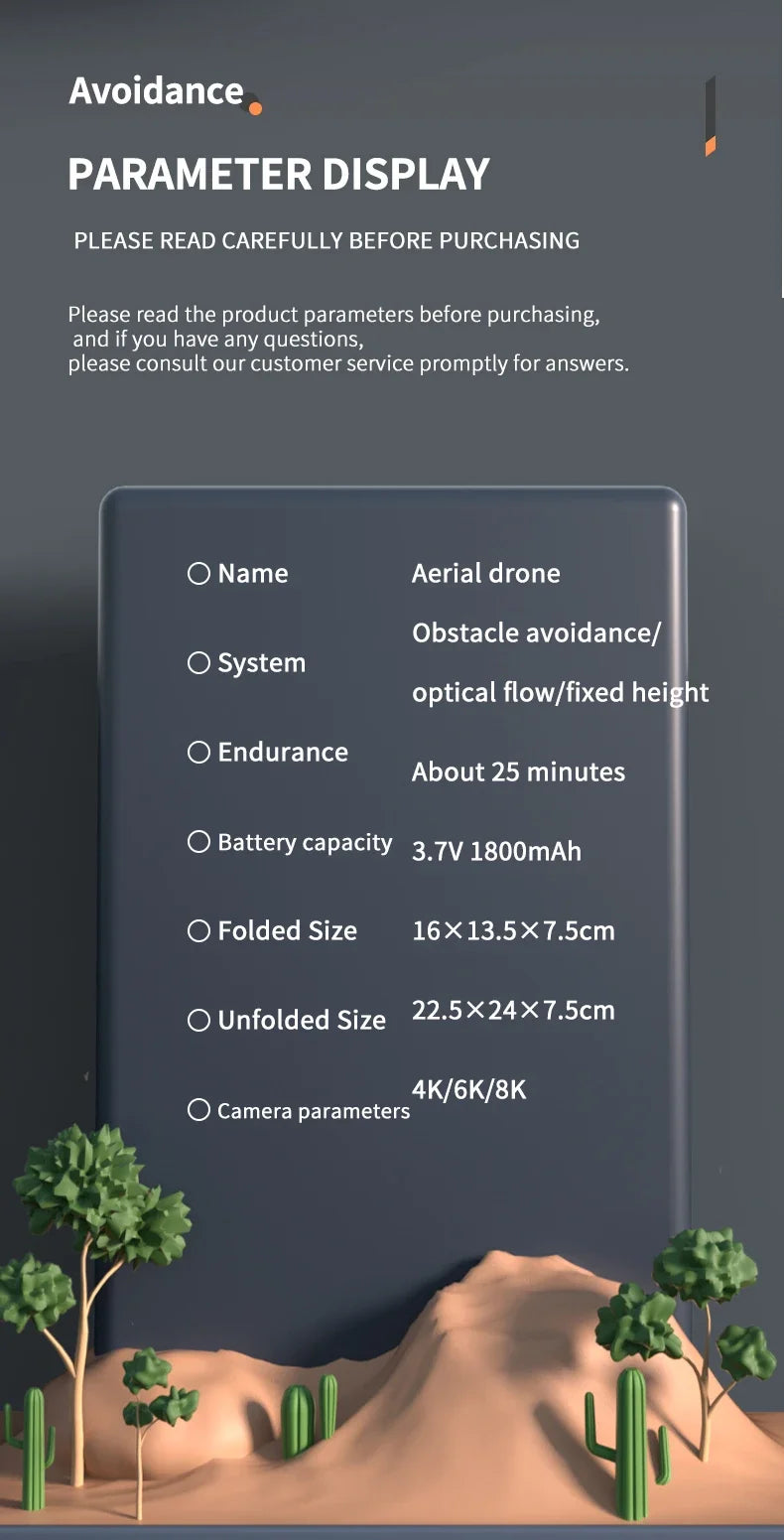109L Drone, avoidance parameter display please read carefully before purchasing . if you