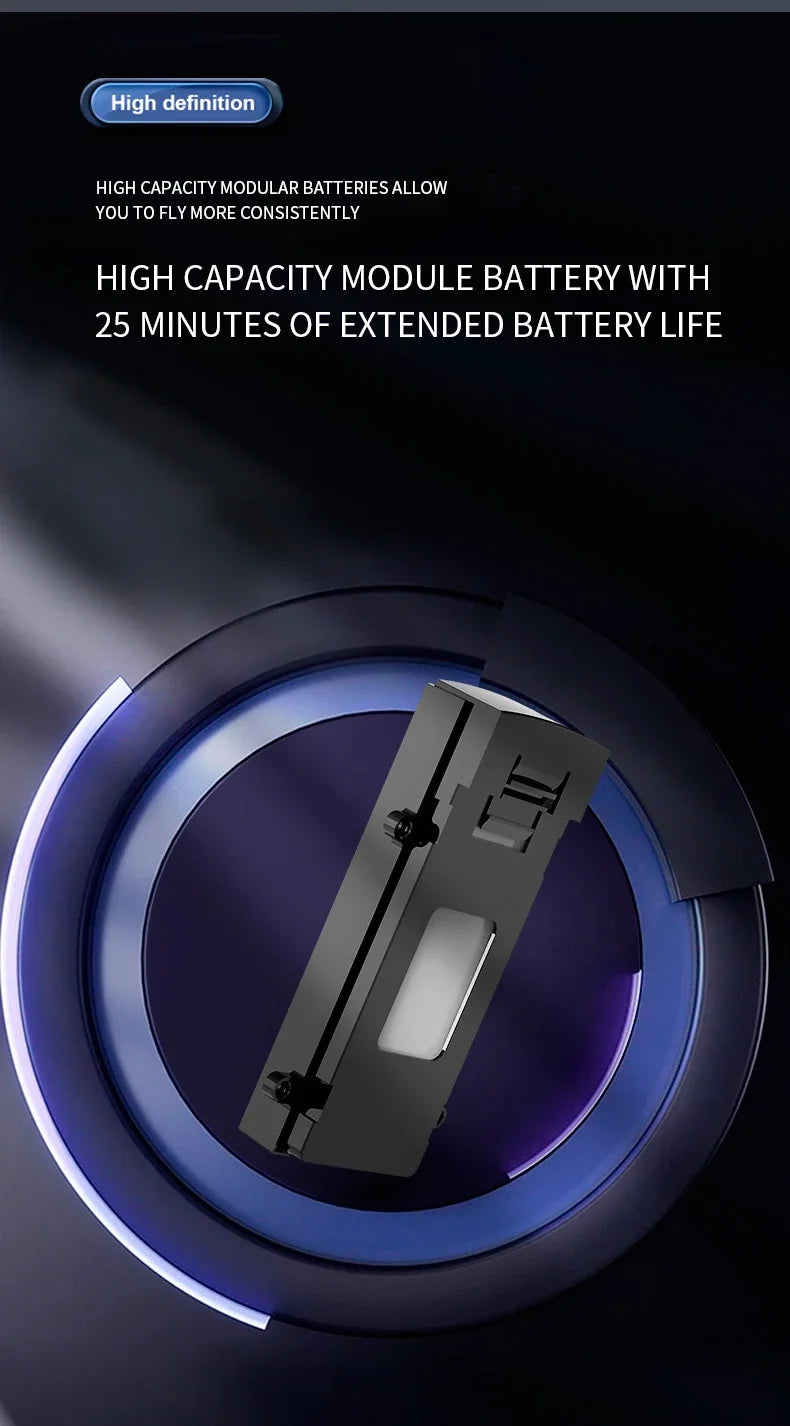 109L Drone, high definition high capacity bat teries allow you to fly more consistently