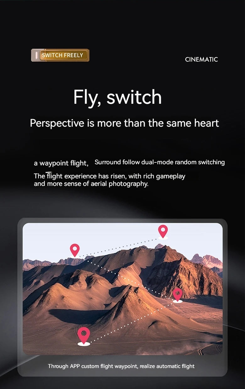 Water Bomb Drone, switch freely cinematic fly, switch perspective is more than the same heart