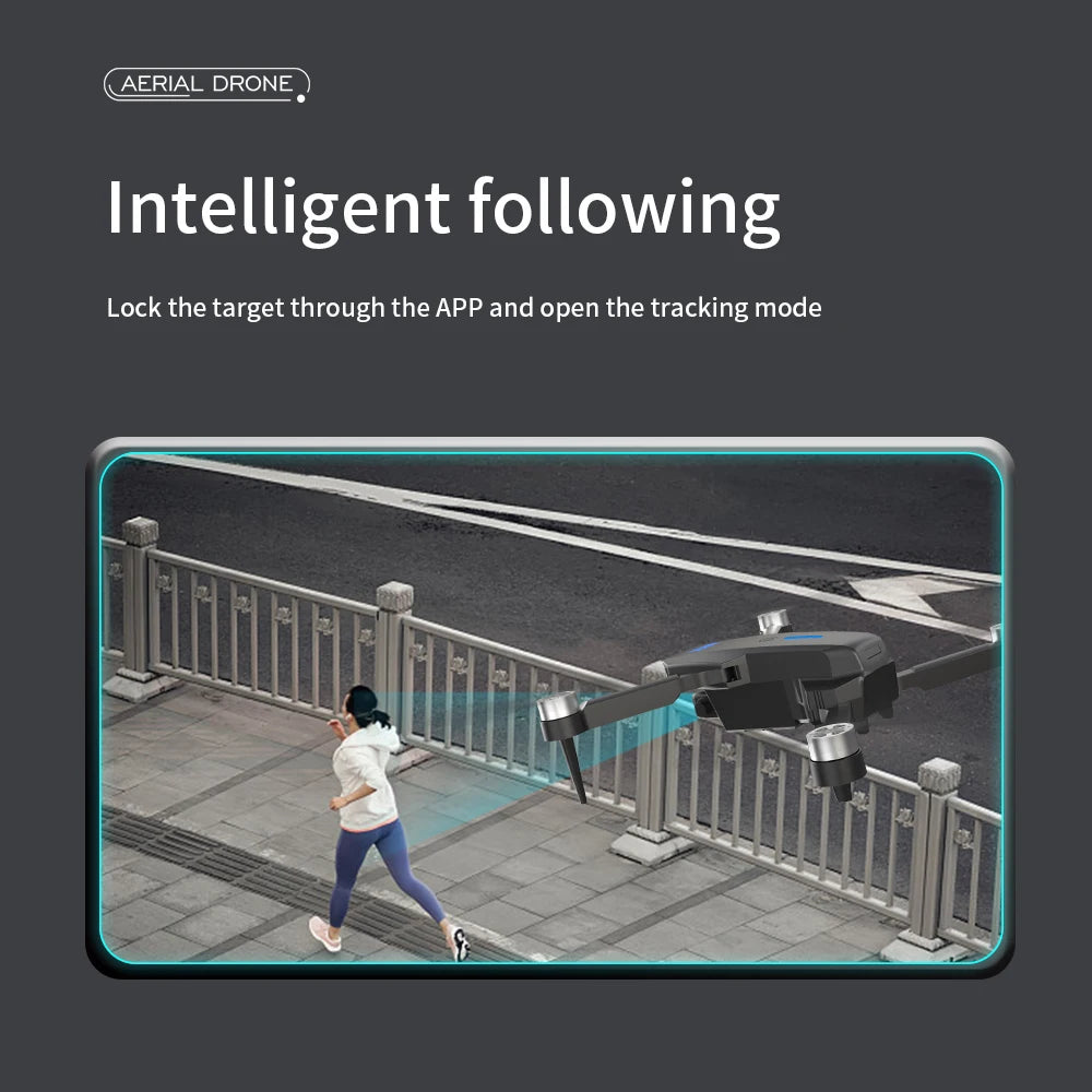 E88 MAX Drone, AERIAL DRONE Intelligent following Lock the target through the APP and open the tracking