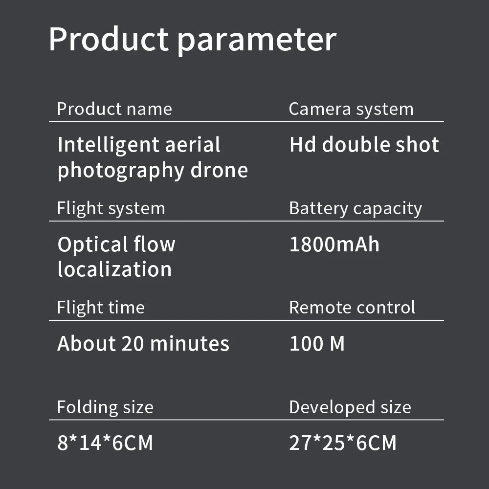 E88 MAX Drone, Camera system Intelligent aerial Hd double shot photography drone Flight system Battery capacity Optical flow 1800