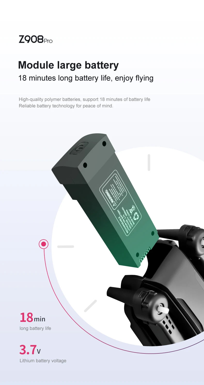 KBDFA Z908 Pro Drone, z908pro module large battery 18 minutes long battery life 