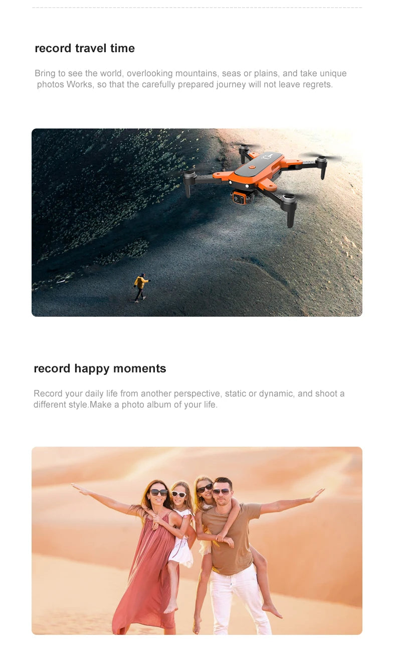 LU10 Drone, record travel time bring to see the world, overlooking mountains seas