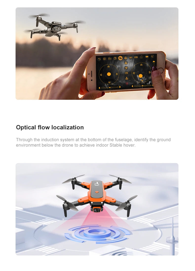 LU10 Drone, 5 optical flow localization through the induction system at the bottom of