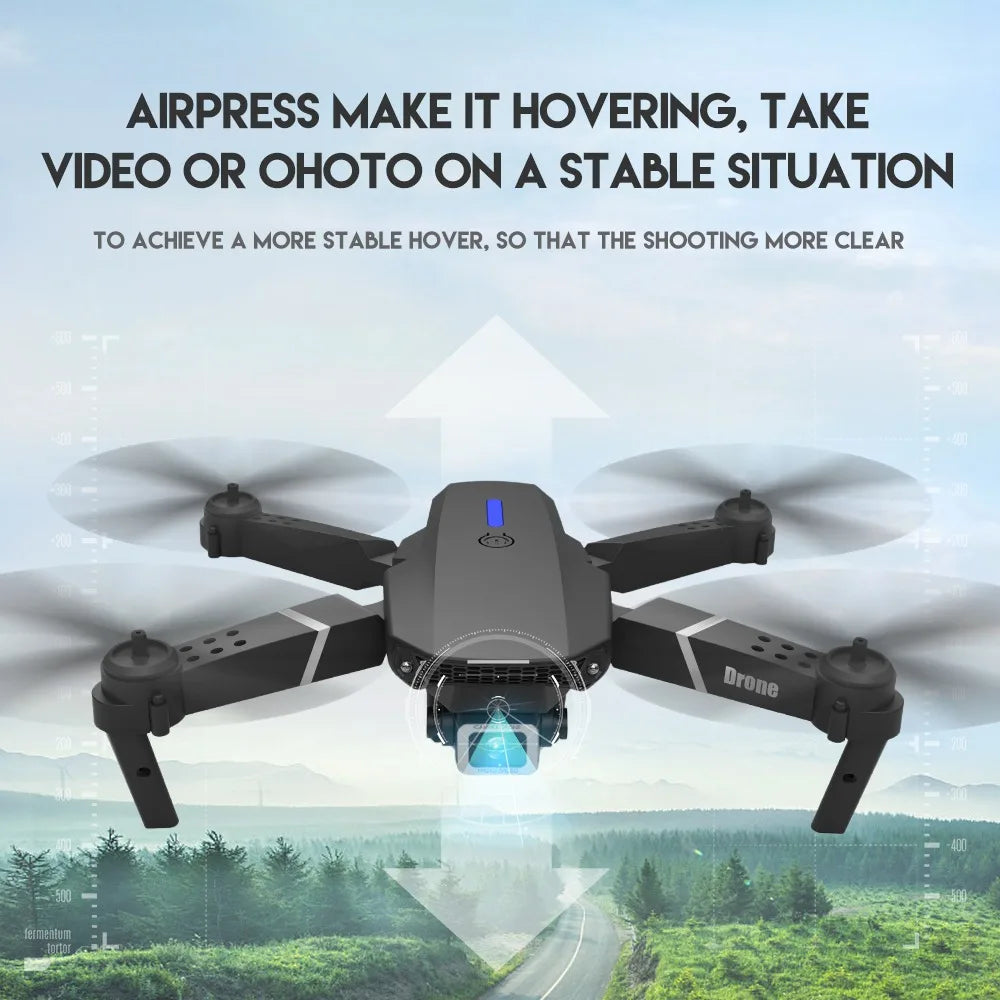 طائرة بدون طيار P1 Pro - زاوية واسعة HD 4K 1080P ارتفاع الكاميرا، لعبة هدية RC قابلة للطي كوادكوبتر بدون طيار 42 P1 Pro Drone, airpress make it hovering, take video or ohoto