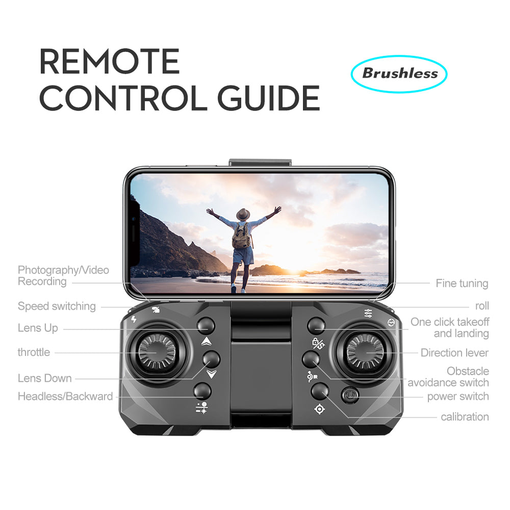 LS S8S Drone, remote brushless control guide photographynideo recording fine tuning speed switching